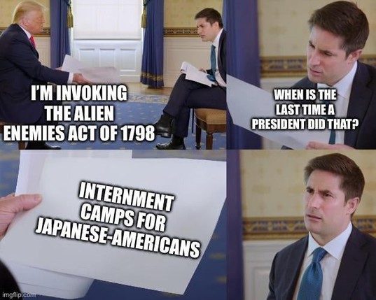 I don’t think this Act has ever been used against an actual enemy ever.