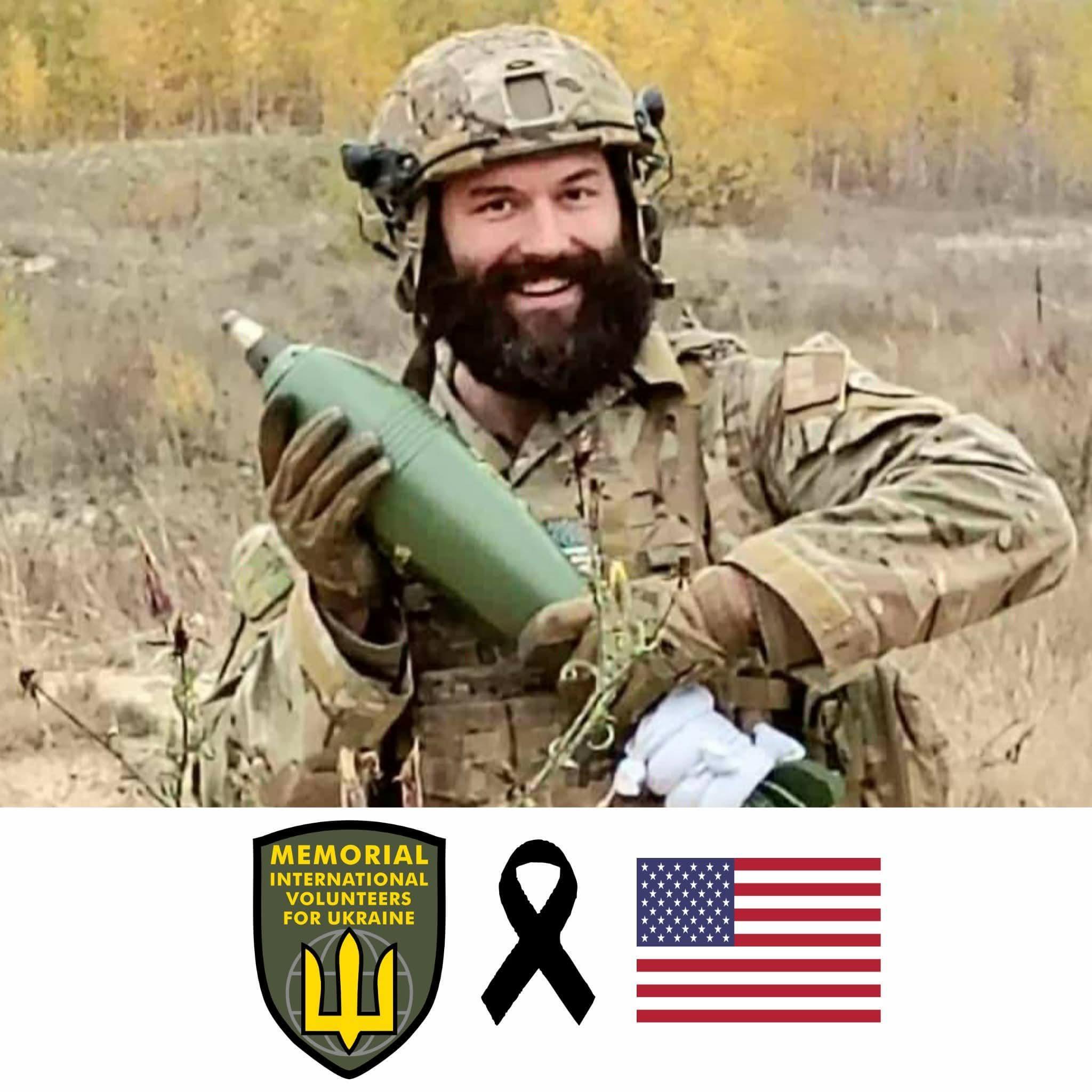"Our Beloved US American Brother Erik Martin Giggleman, who had been serving in Ukraine as a Volunteer succumbed on the Battlefield. Honor, Glory and Gratitude To Our Brother." -Olena Rohoza