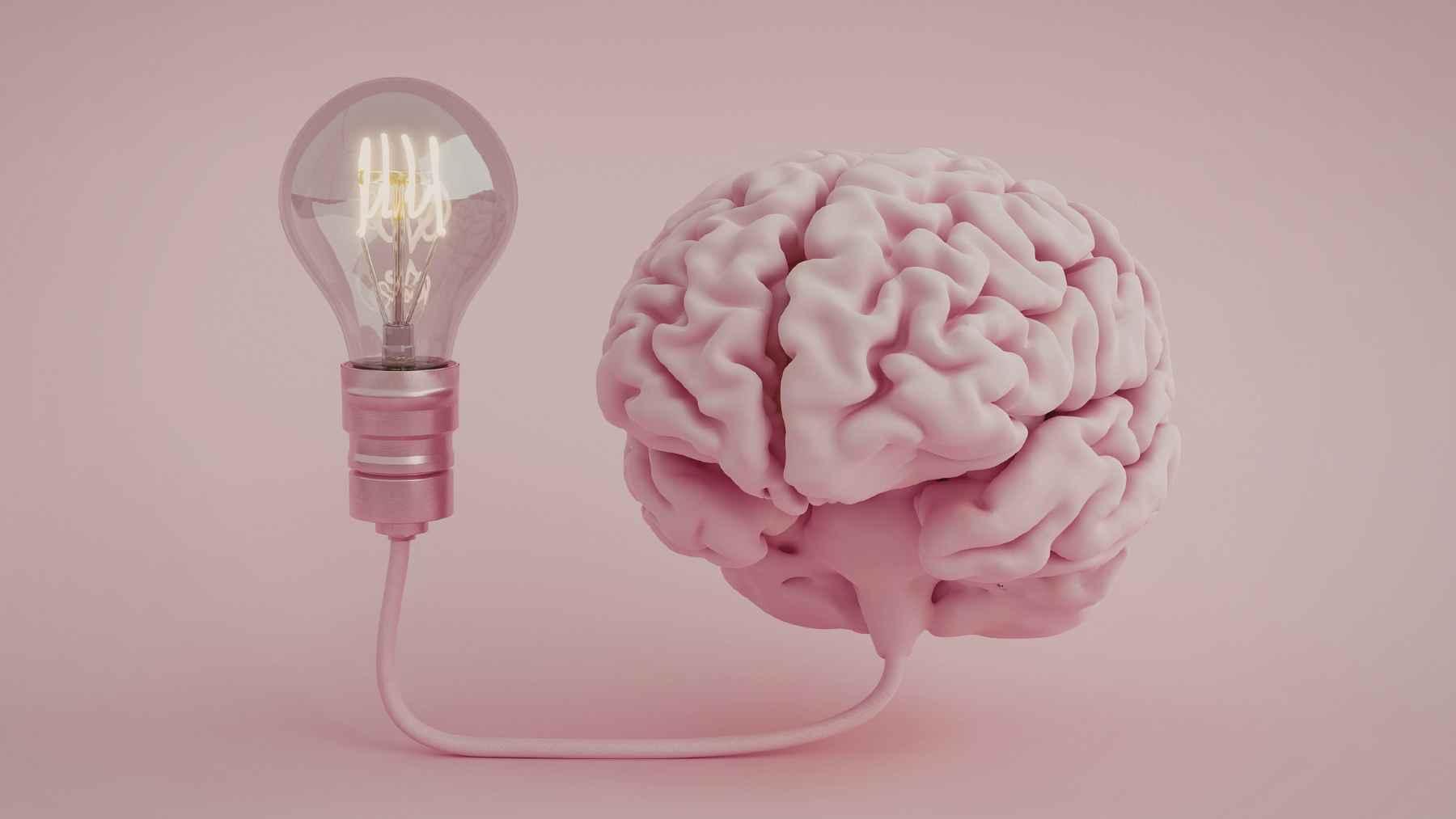 Illustration comparing human brain energy efficiency with the massive power demands of artificial intelligence systems