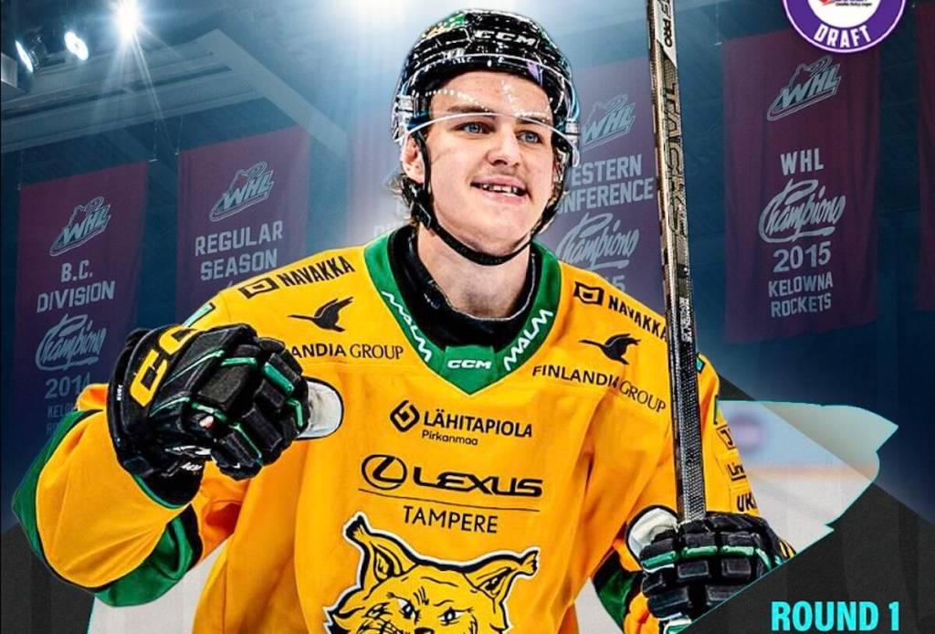 Jakub Frolo was selected 33rd overall by the Kelowna Rockets in the 2026 CHL Import Draft on Tuesday, June 30. (@kelowna_rockets/X)