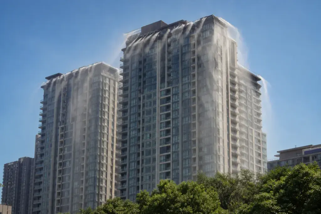 Il pleut depuis les toits : la technique chinoise qui rafraîchit des immeubles de 8 °C sans clim